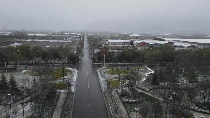 西安鄠邑区乡村雪景