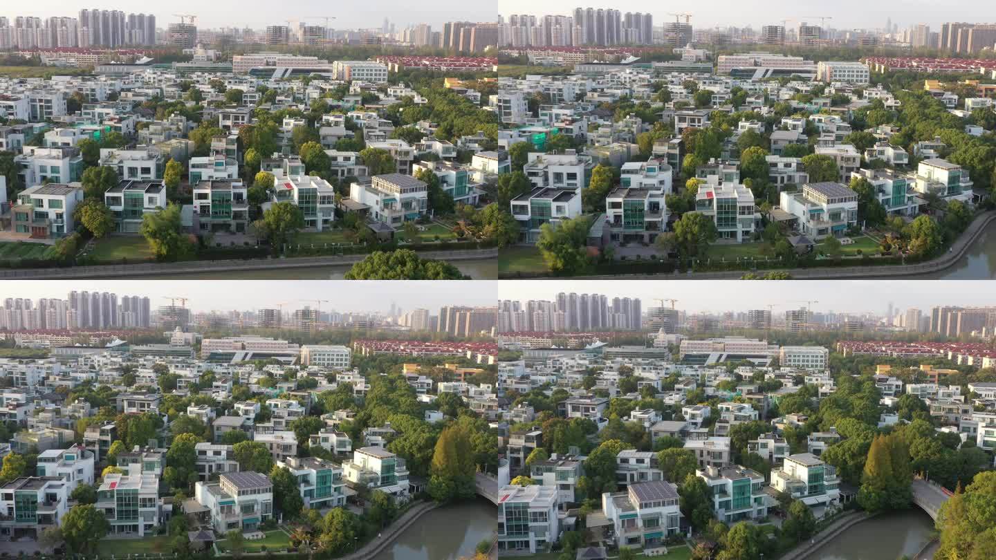 4K原素材-上海徐汇区商业房地产城市空境