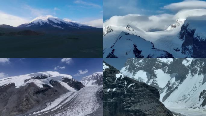 新疆 慕士塔格峰 雪山 山 航拍