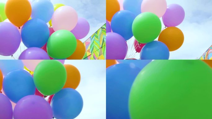 彩色氦气球彩色氢气球