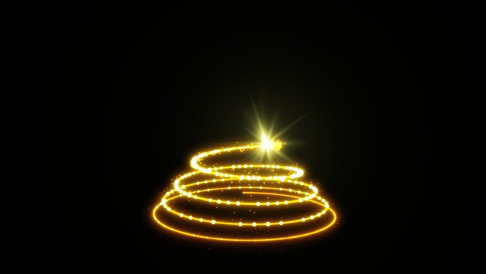 4K发光粒子螺旋线（带通道）