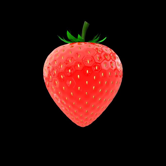 草莓旋转三维动画