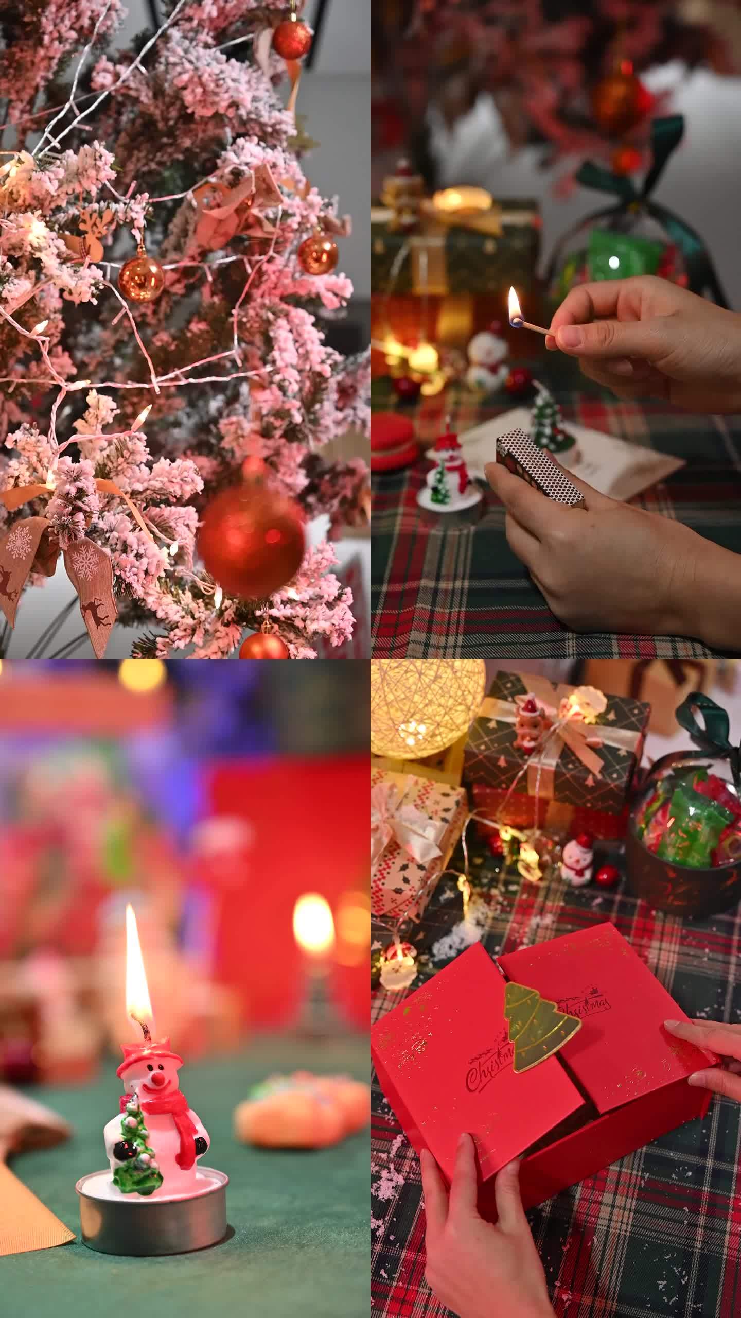 【竖屏】圣诞氛围礼物蜡烛糖果