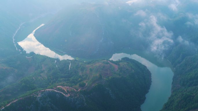 双龙湾东湖岭洛河云海航拍5