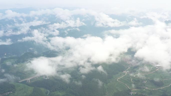 大山山峰蓝天白云山脉山区天空