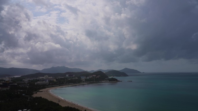 中国三亚，上午海滩延时。