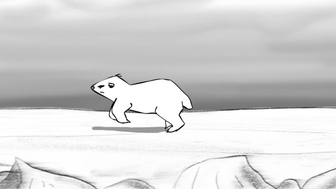 北极熊幼崽奔跑奔跑北极熊宣传片