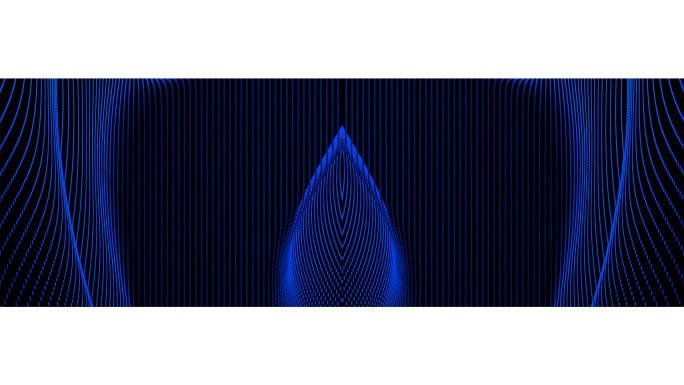 【宽屏时尚背景】黑蓝几何立体曲线炫酷矩阵