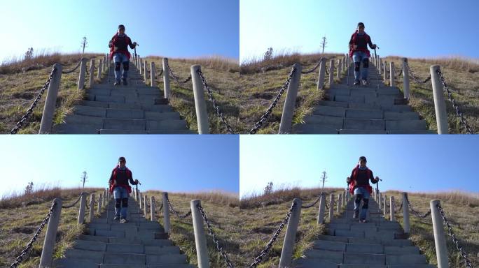 徒步 登山 探险 户外 草甸 武功山