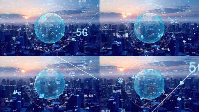 5G互联网智慧城市和网络通讯概念