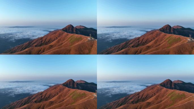 日出 日落 云海 草甸 武功山