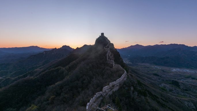 北京密云司马台长城日出延时