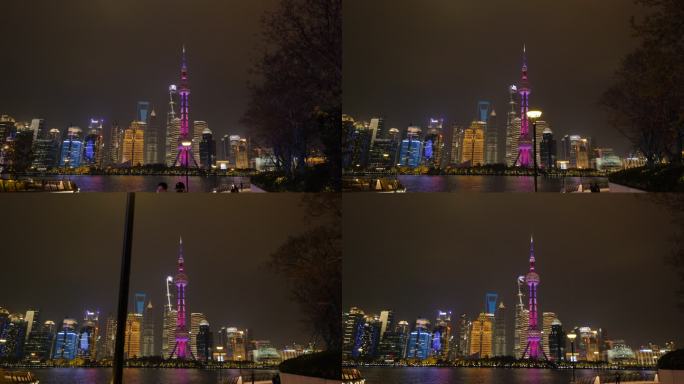 上海外滩，陆家嘴夜景