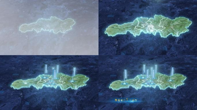 长沙市地图-云雾俯冲勾勒轮廓