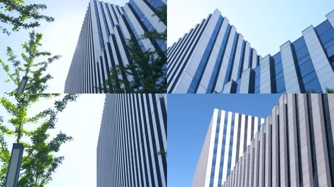 4K城市大气商务金融写字楼办公摩天大楼