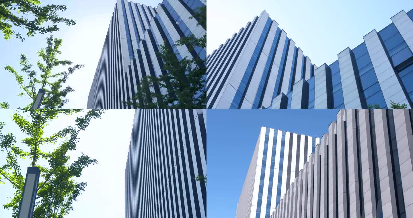 4K城市大气商务金融写字楼办公摩天大楼