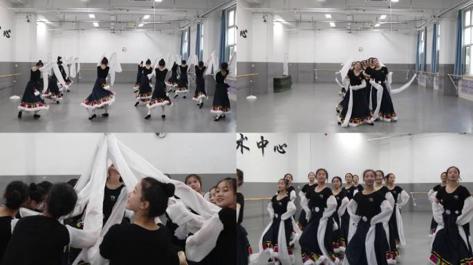 舞蹈课藏族舞女