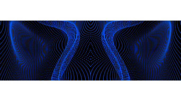 【宽屏时尚背景】黑蓝炫酷矩阵方点立体曲线