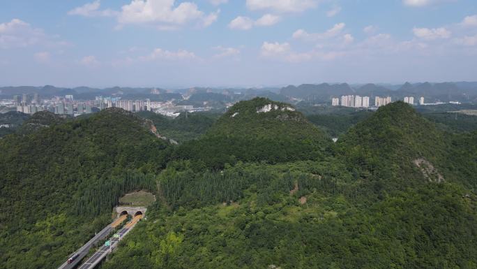 贵阳花溪十里河滩风景区航拍