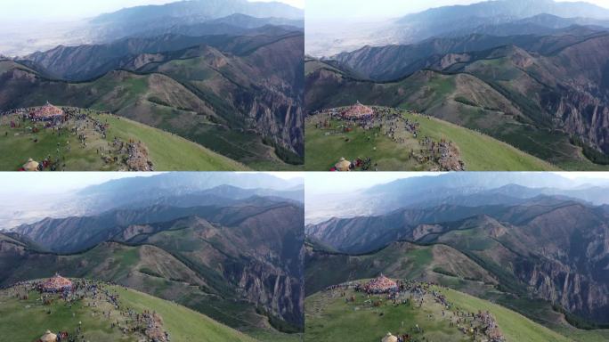 贺兰山 登山 爬山 徒步 航拍 祭祀