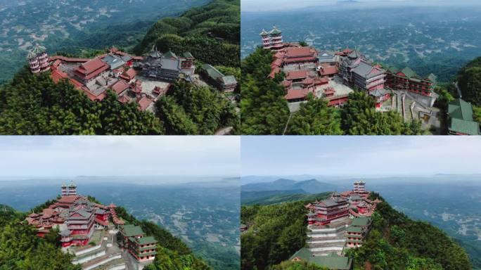 四川蜀南竹海、龙吟寺航拍