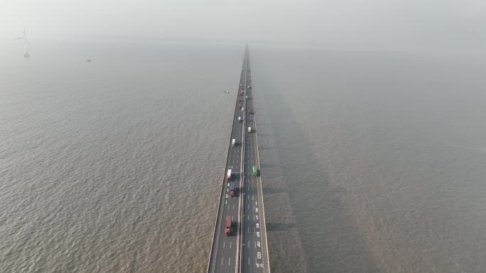 4K原素材-航拍上海东海大桥
