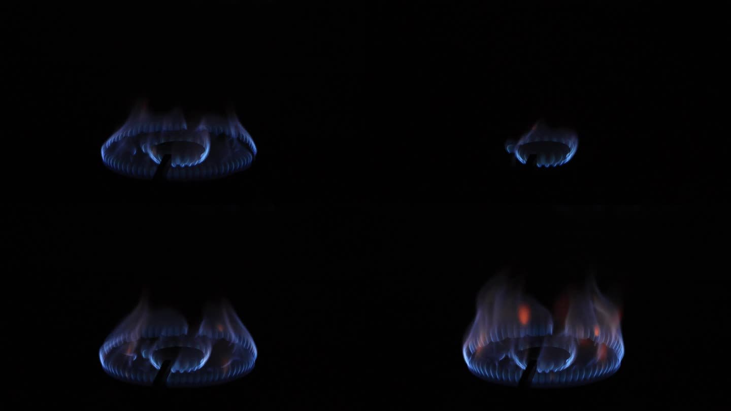煤气炉蓝色火焰