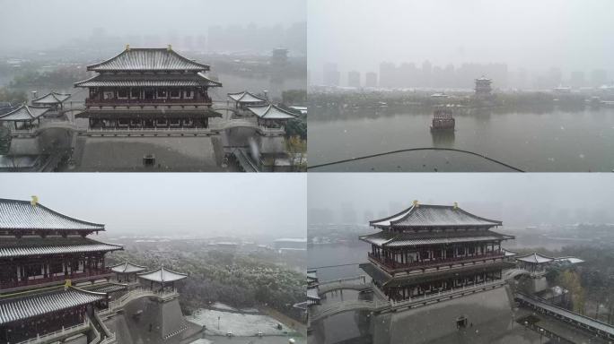 西安大唐芙蓉园雪景