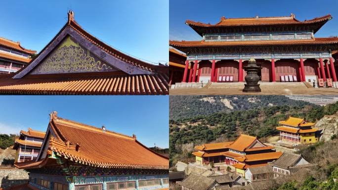 【4K】日照岚山阿掖山卧佛寺航拍