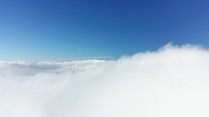 云海蓝天 展望未来人生境界 航拍4K