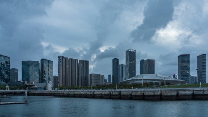 大连东港商务区延时摄影