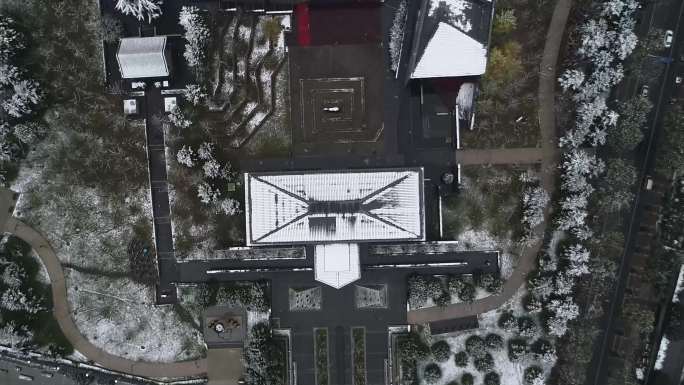 西安秦二世公园雪景