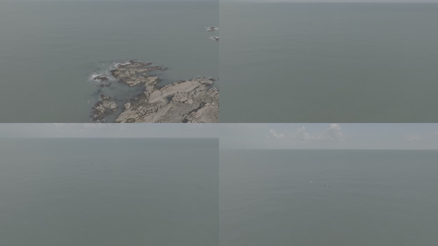 威海西霞口海滩4K航拍（log未调色）