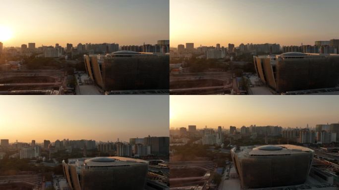 广州美术馆建设日落