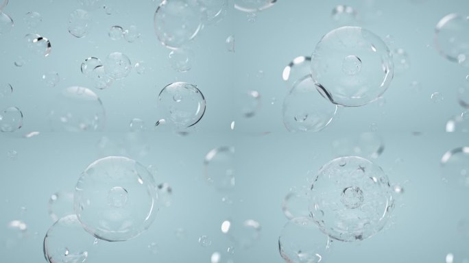 水泡分子化妆品三维动画素材
