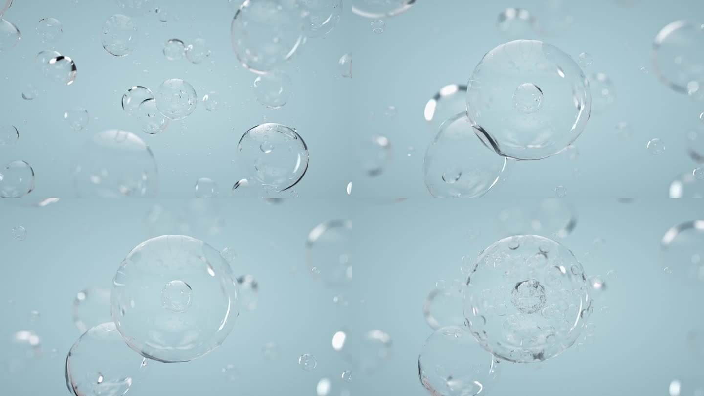 水泡分子化妆品三维动画素材
