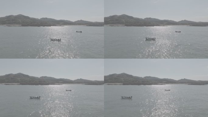 山东威海海上渔船4K航拍（log未调色）