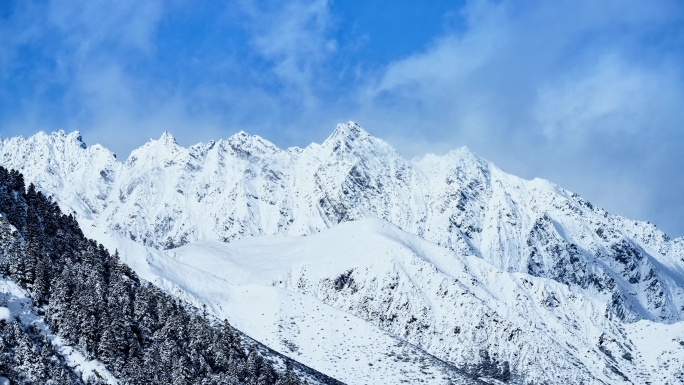 西藏小九寨雪山8k延时