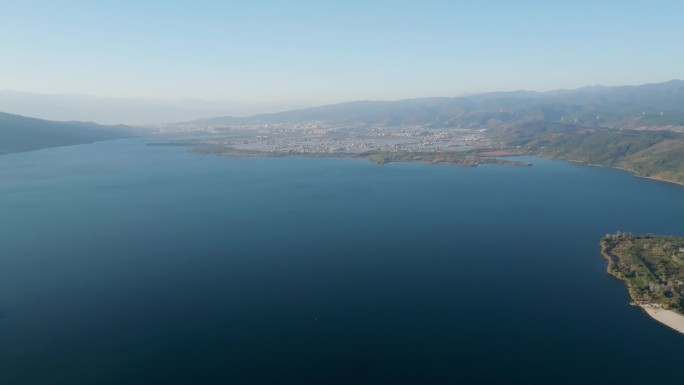 西昌邛海湿地公园航拍4K