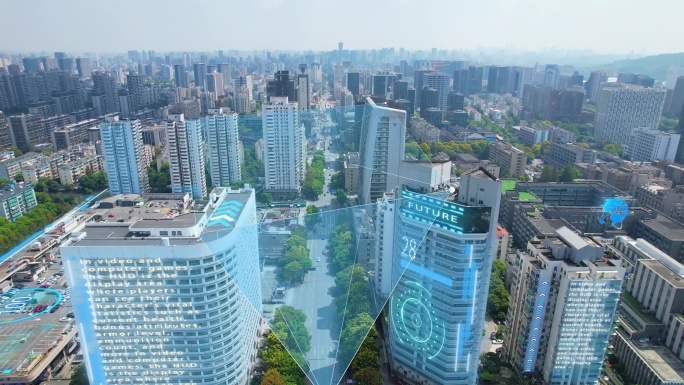 杭州科技智慧城市高清视频素材