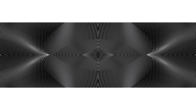 【宽屏时尚背景】黑白炫酷矩阵方点空间曲线
