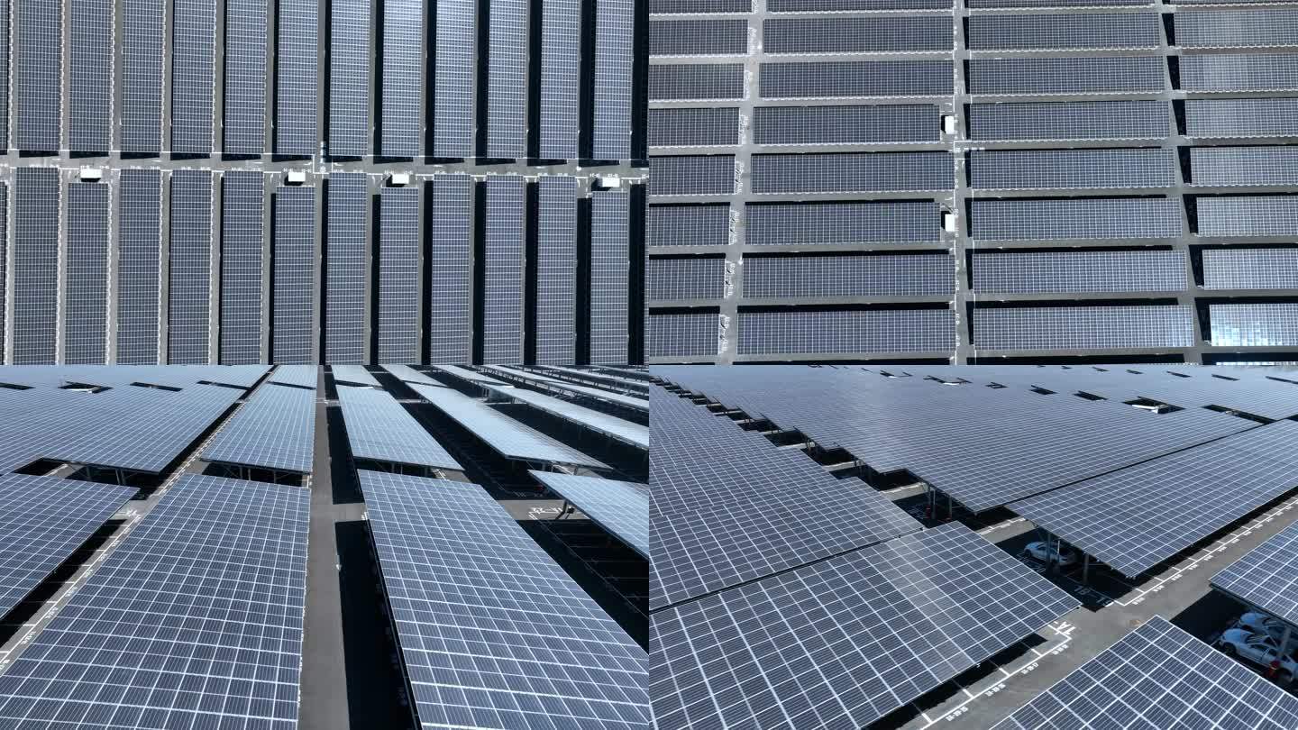 4K超清新能源太阳能发电站光伏发电宝马2