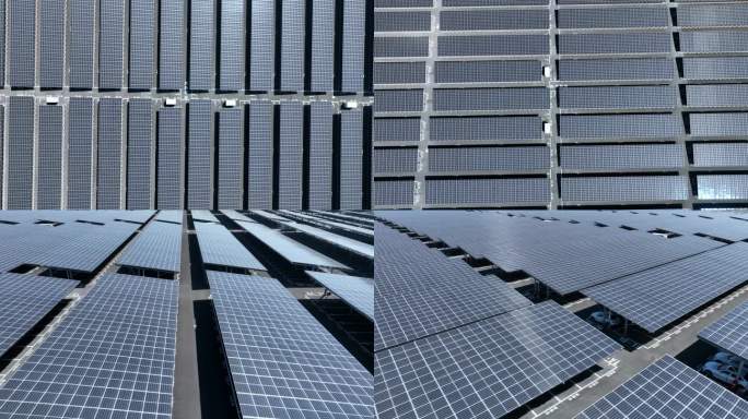 4K超清新能源太阳能发电站光伏发电宝马2