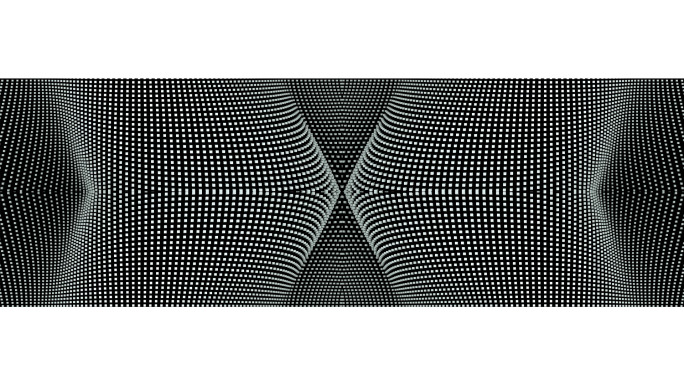 【宽屏时尚背景】黑白立体曲线炫酷矩阵方点