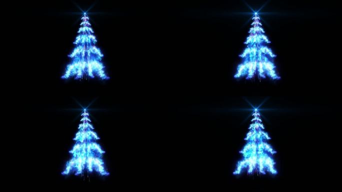 【4K】蓝色圣诞树