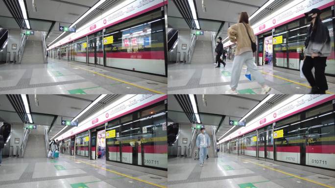杭州下沙地铁开启进站出站全过程
