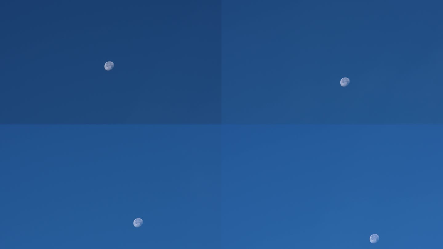 新疆冬天早上的月亮 晓月