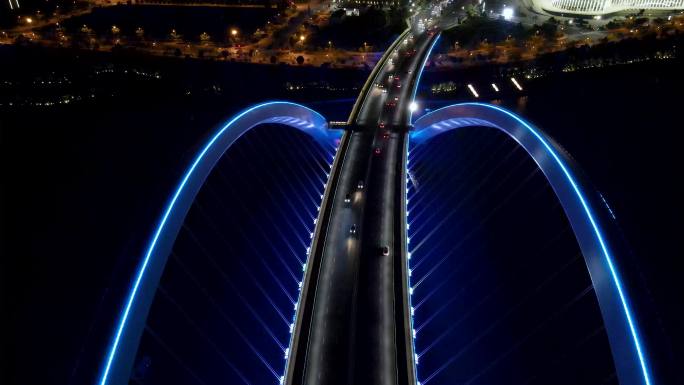 南宁大桥夜景航拍