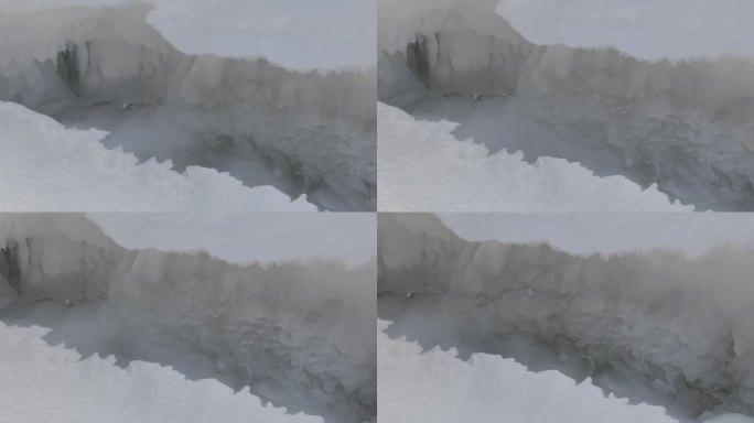 冬季 冬天 冰 水流 冰面 奇特 特点