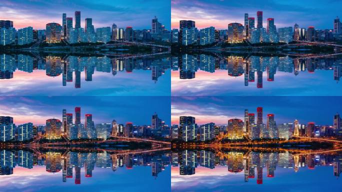 镜像创意北京国贸CBD夜景